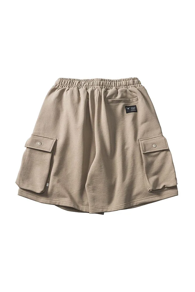 Cargo Sweater Shorts In Light Khaki