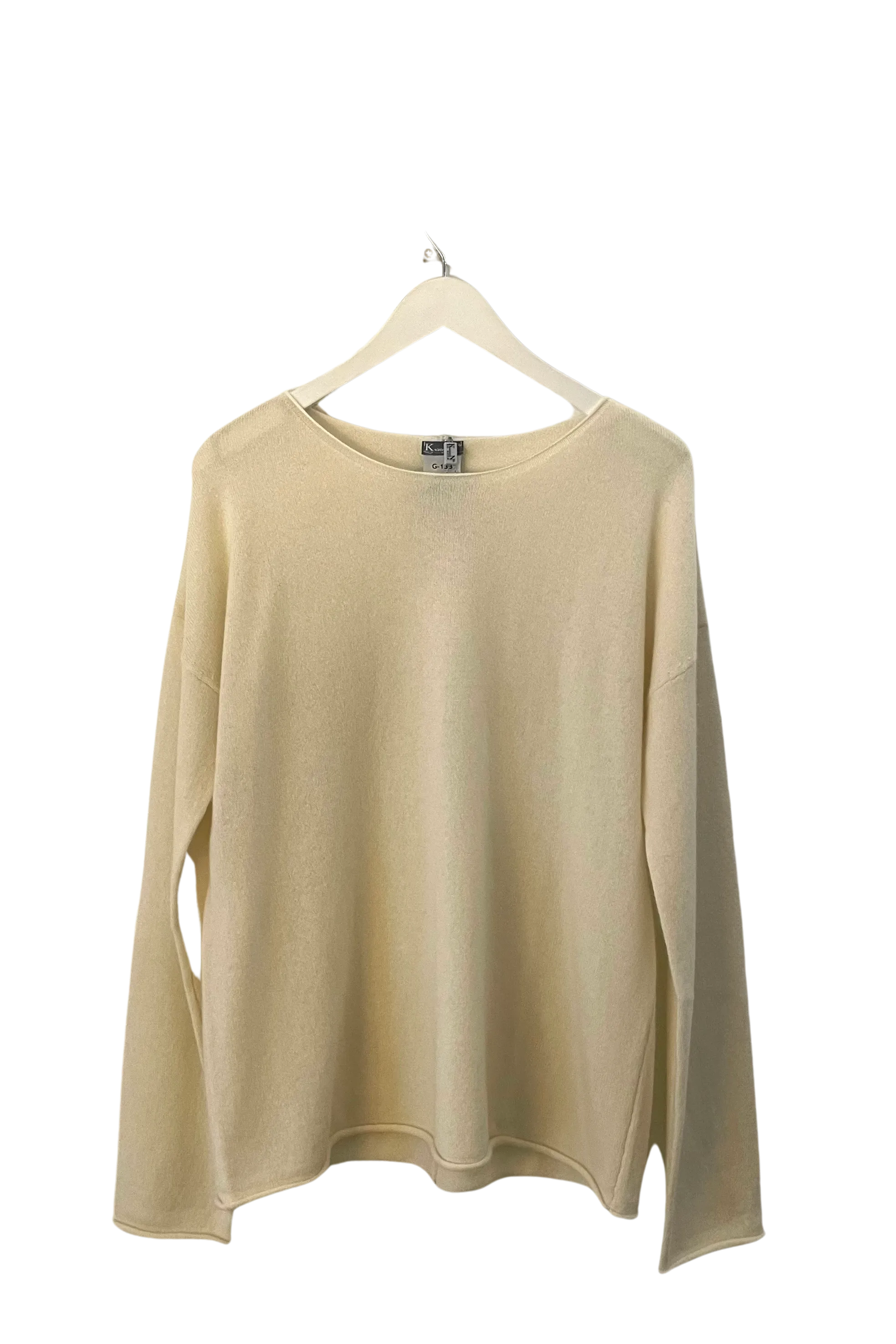 Cashmere Pullover Sweater in Natural