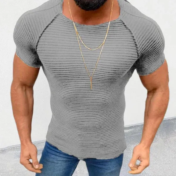 Casual Slim Round Neck Short Sleeved Knitwear