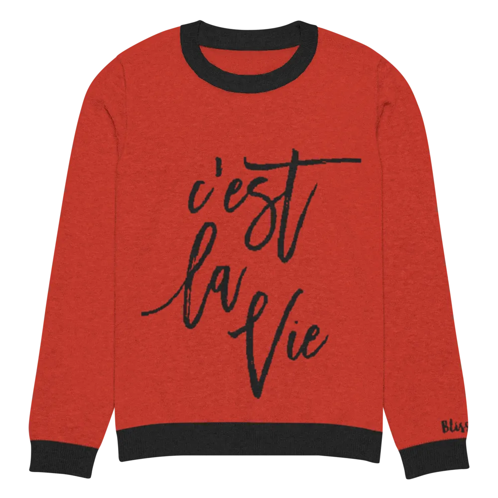 c'est la Vie Personalized Knit Sweater