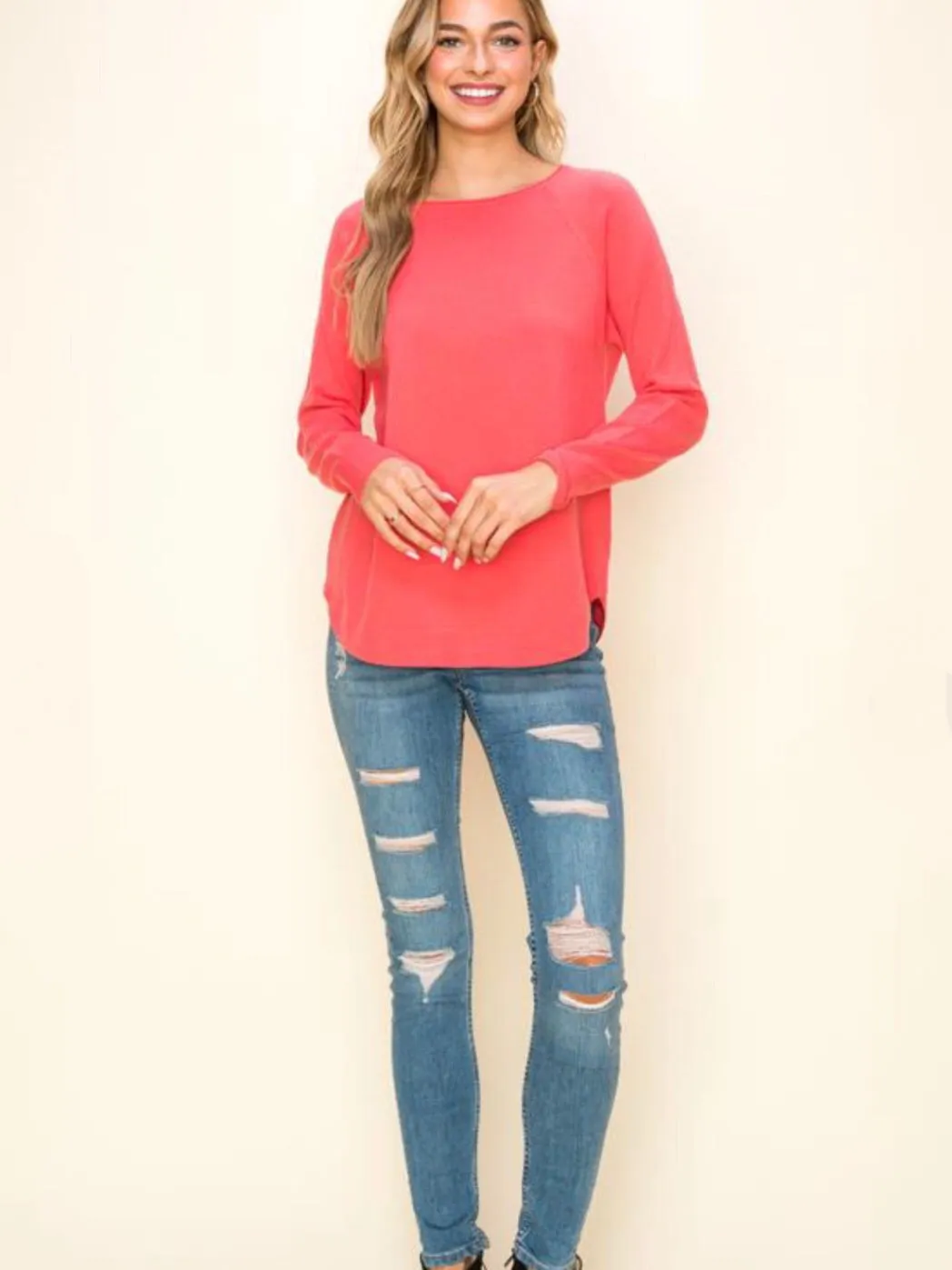 Chelsea Sweater - Dark Coral