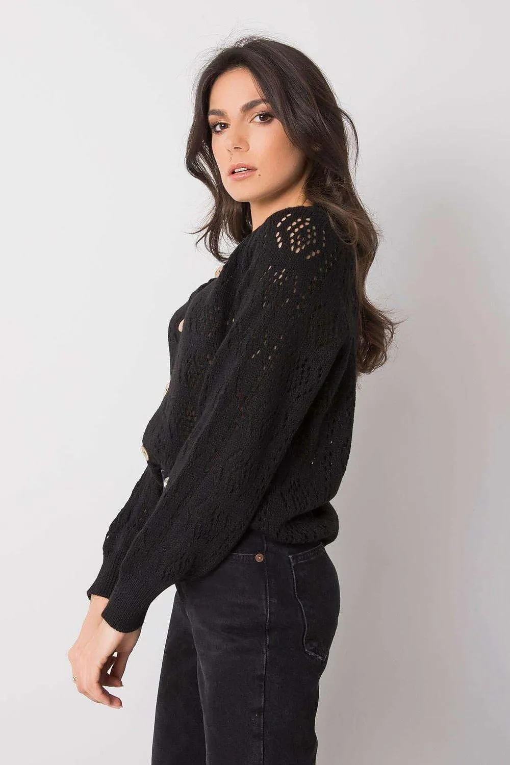 Chic Black Oversized Knit Sweater for Ultimate Comfort