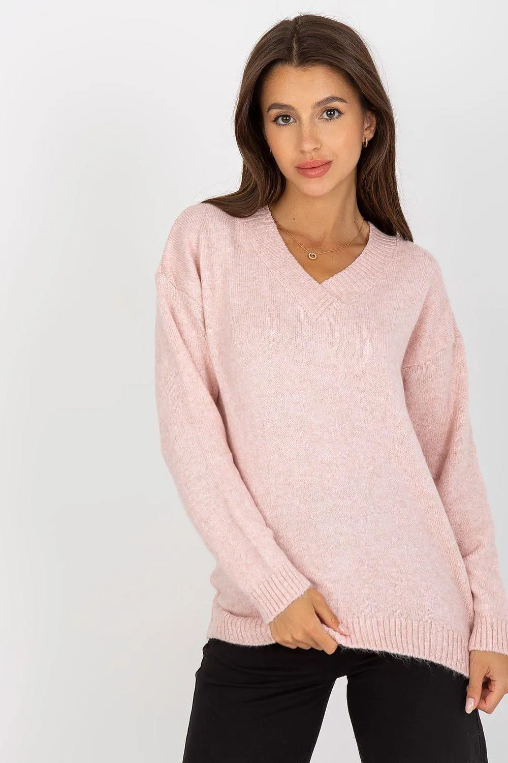 Chic Heart Neckline Sweater - Effortless Style