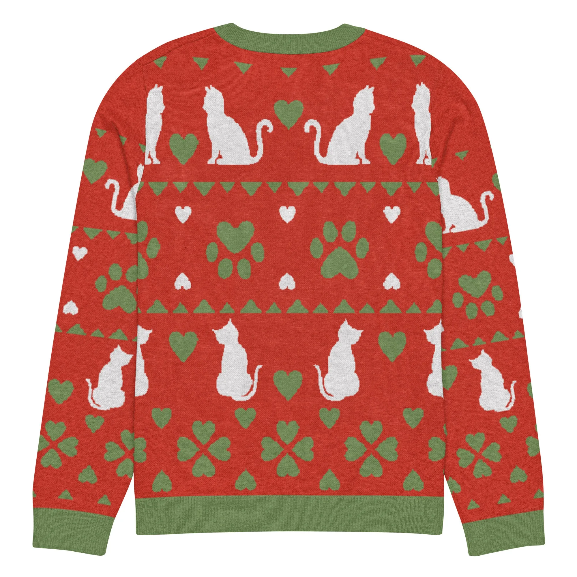 Christmas Cats Knitted Crewneck Sweater