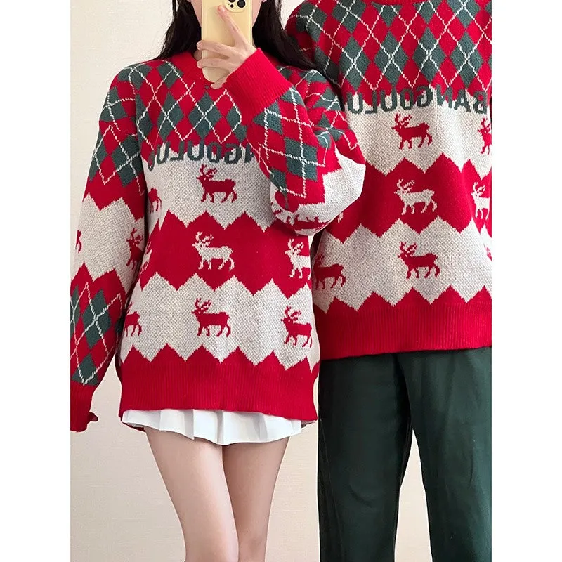 Christmas couple outfit winter sweater unisex wear robe