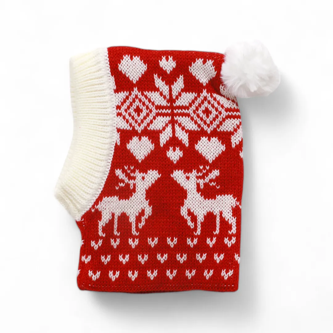 Christmas Sweater   Deer Beanie Combo