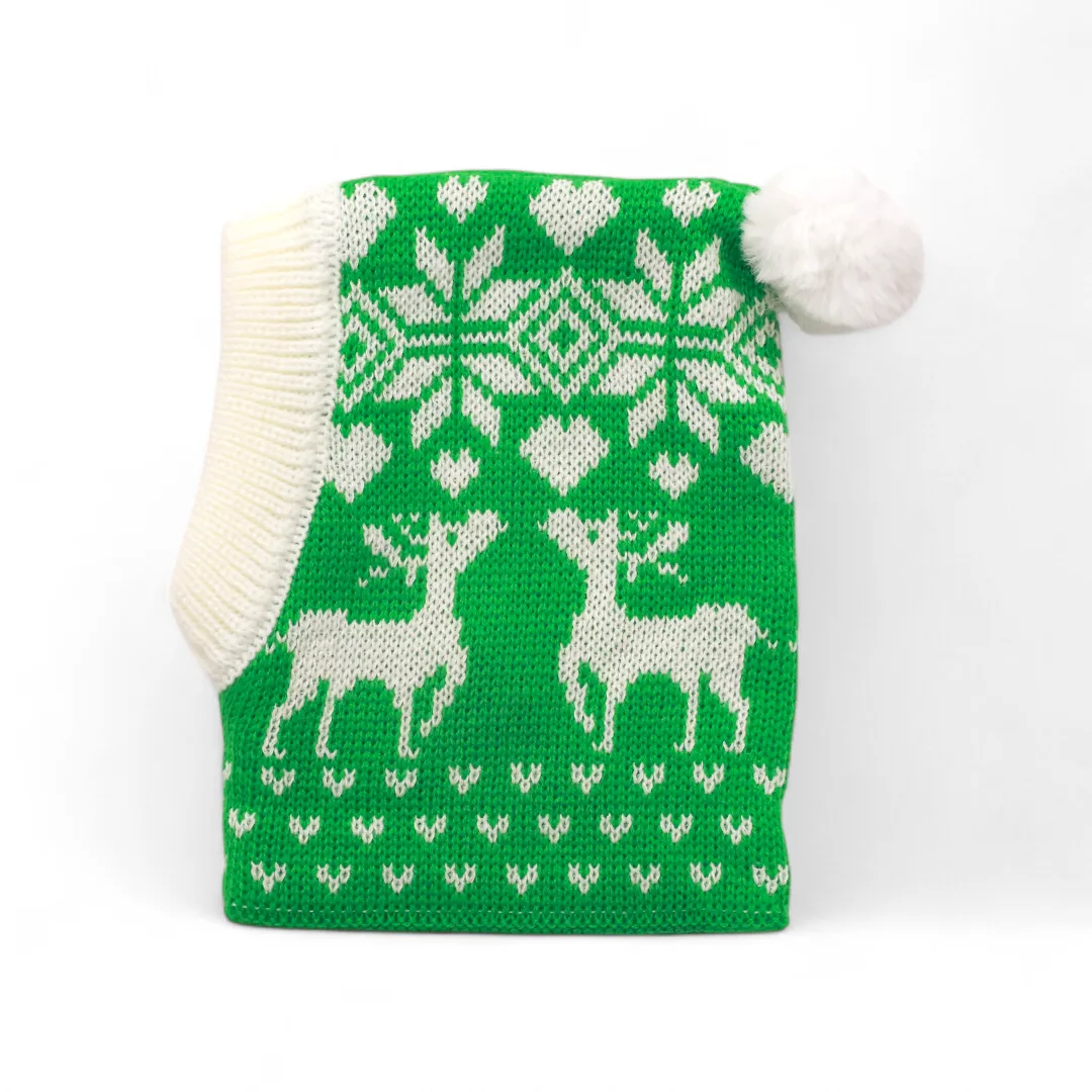 Christmas Sweater   Deer Beanie Combo