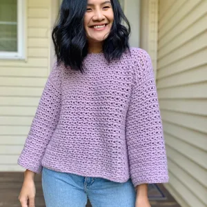 Chunky crochet sweater pattern PDF & video tutorial // Women's sizes XS - XXL