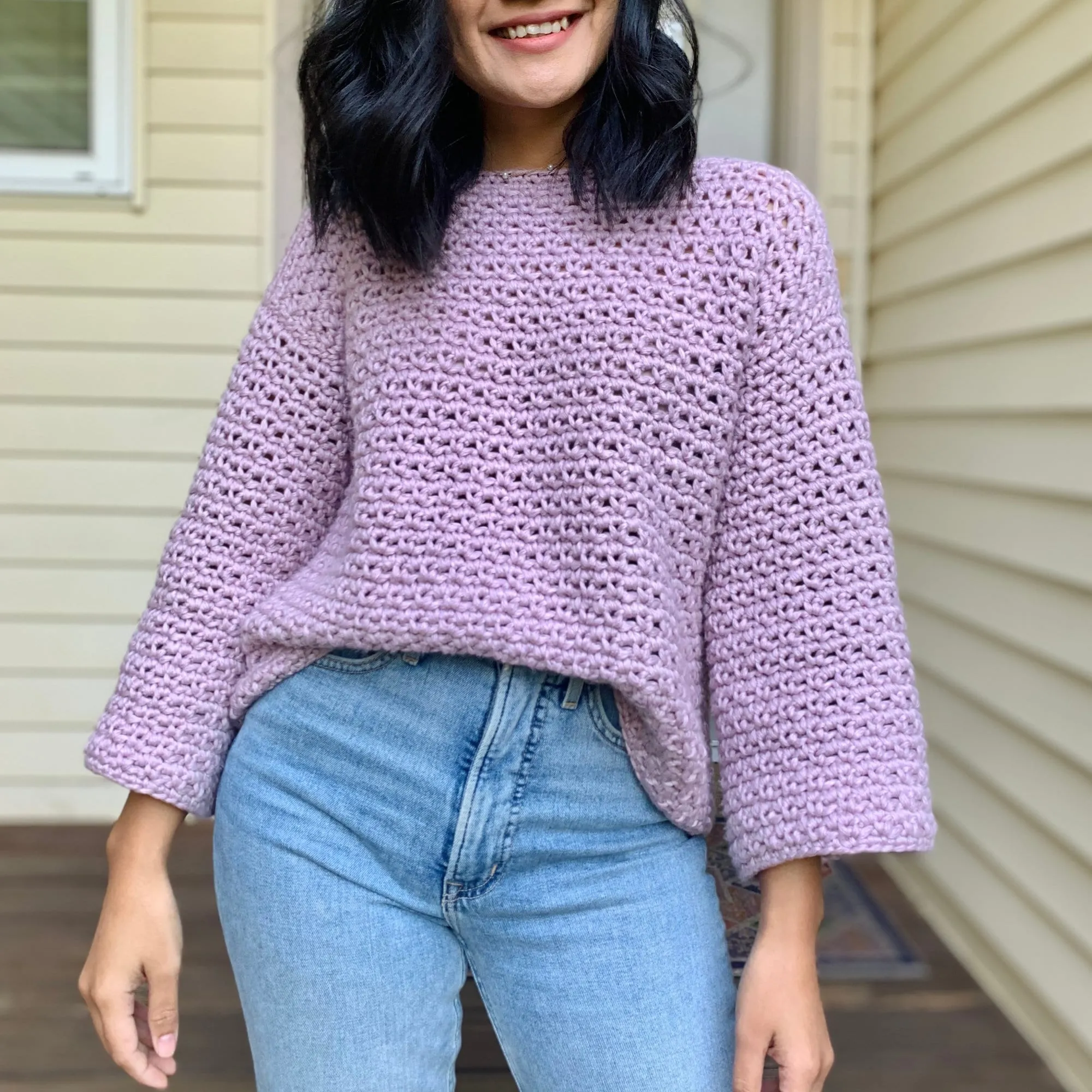 Chunky crochet sweater pattern PDF & video tutorial // Women's sizes XS - XXL