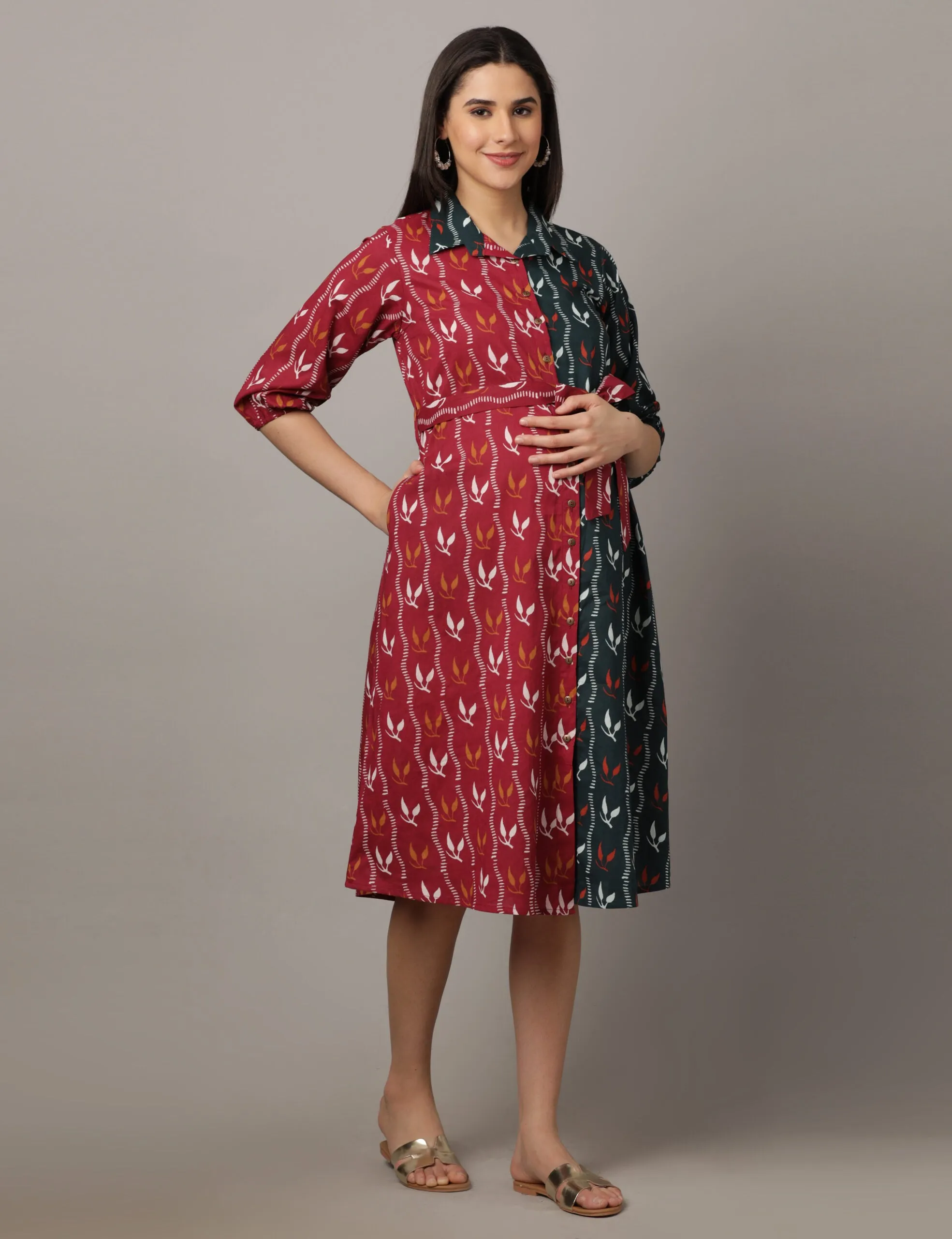 Collar Me Cute Maternity Dress