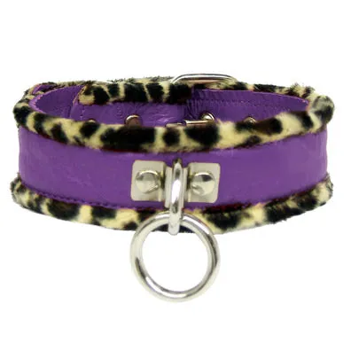 Collar With Fleece Piping (Purple)