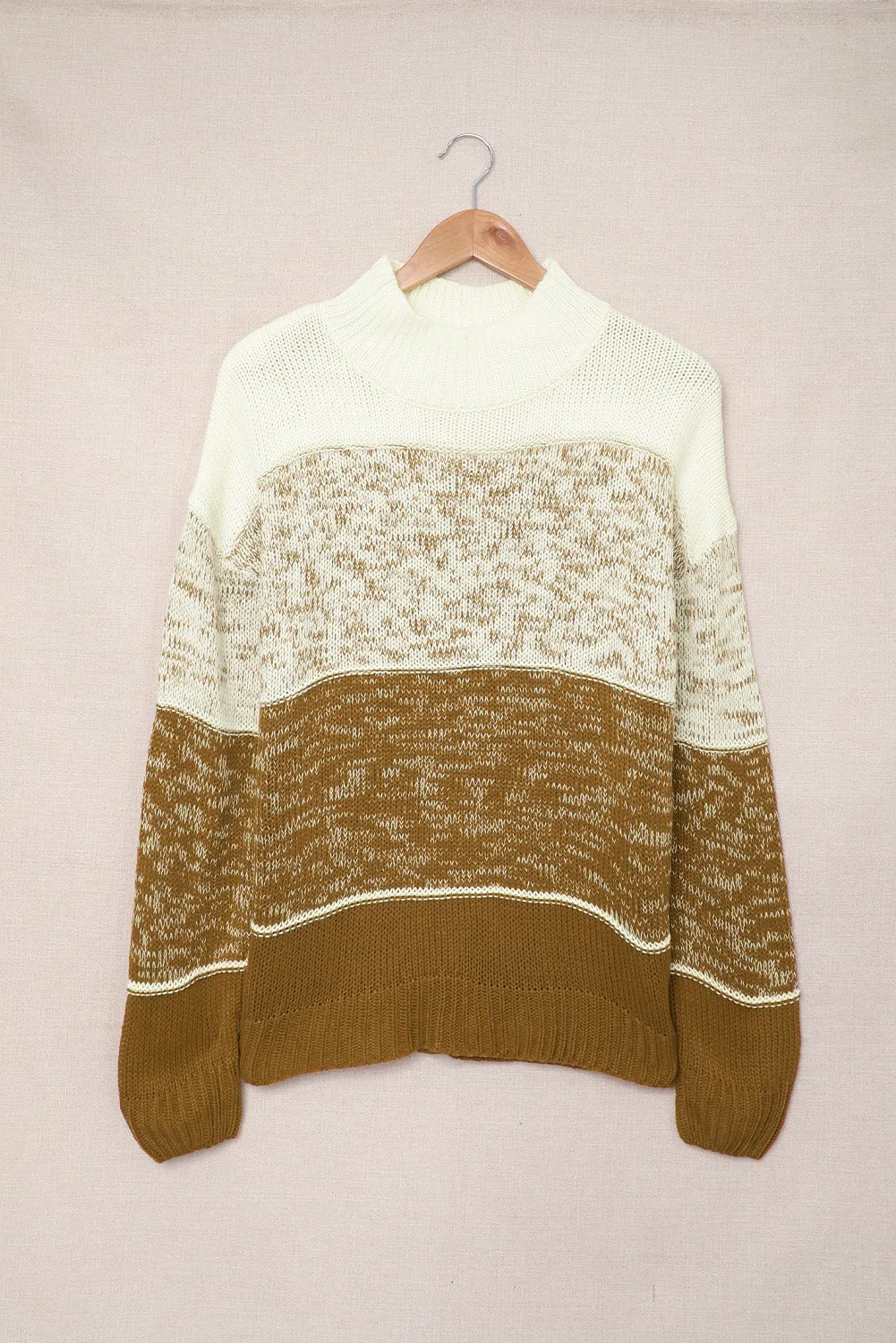 Colorblock Knit Pullover Sweater