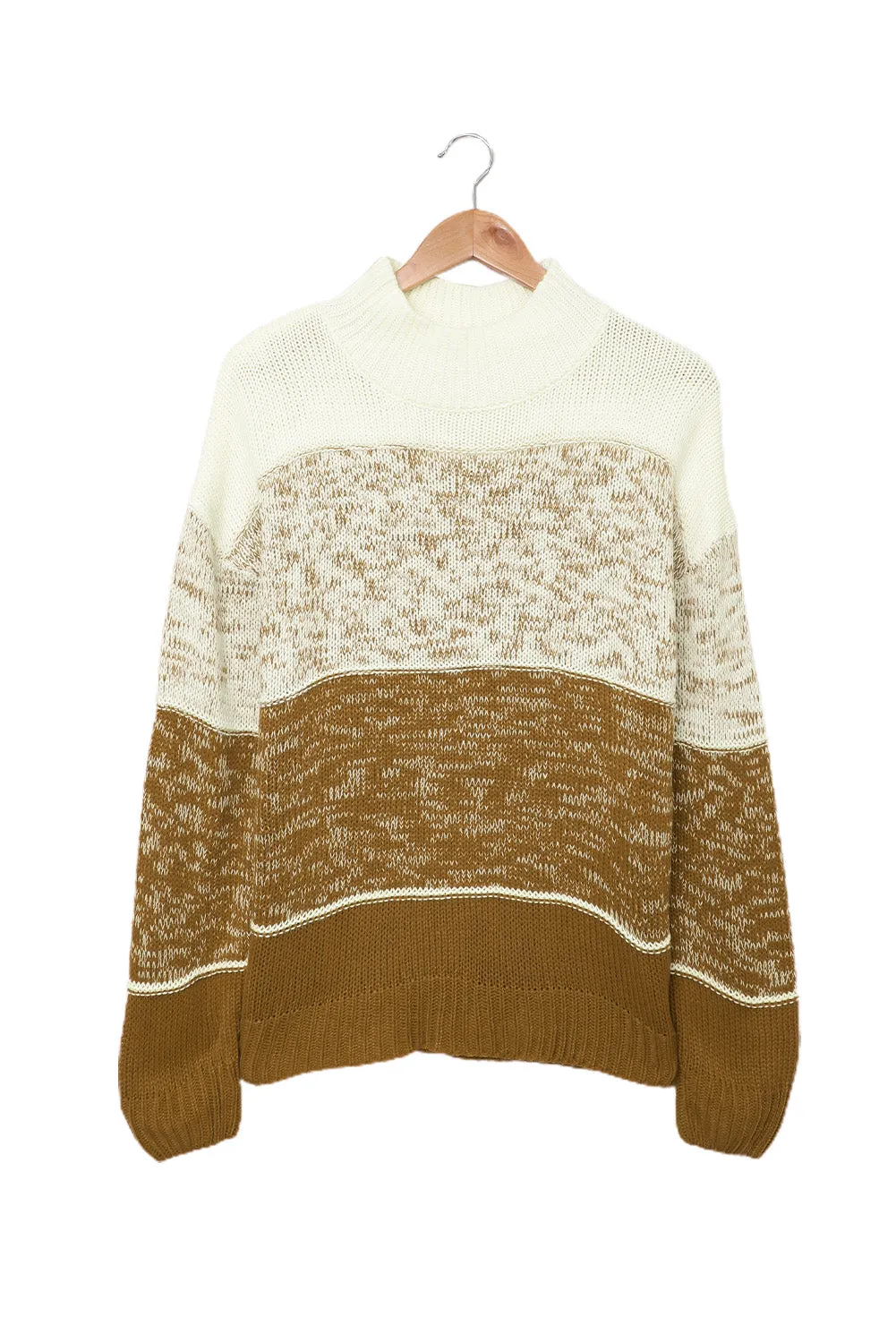 Colorblock Knit Pullover Sweater