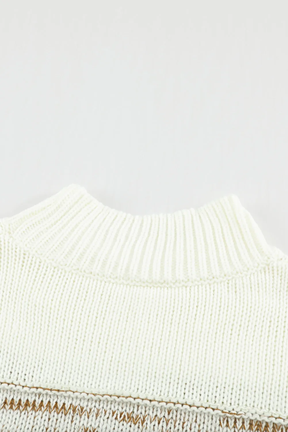 Colorblock Knit Pullover Sweater