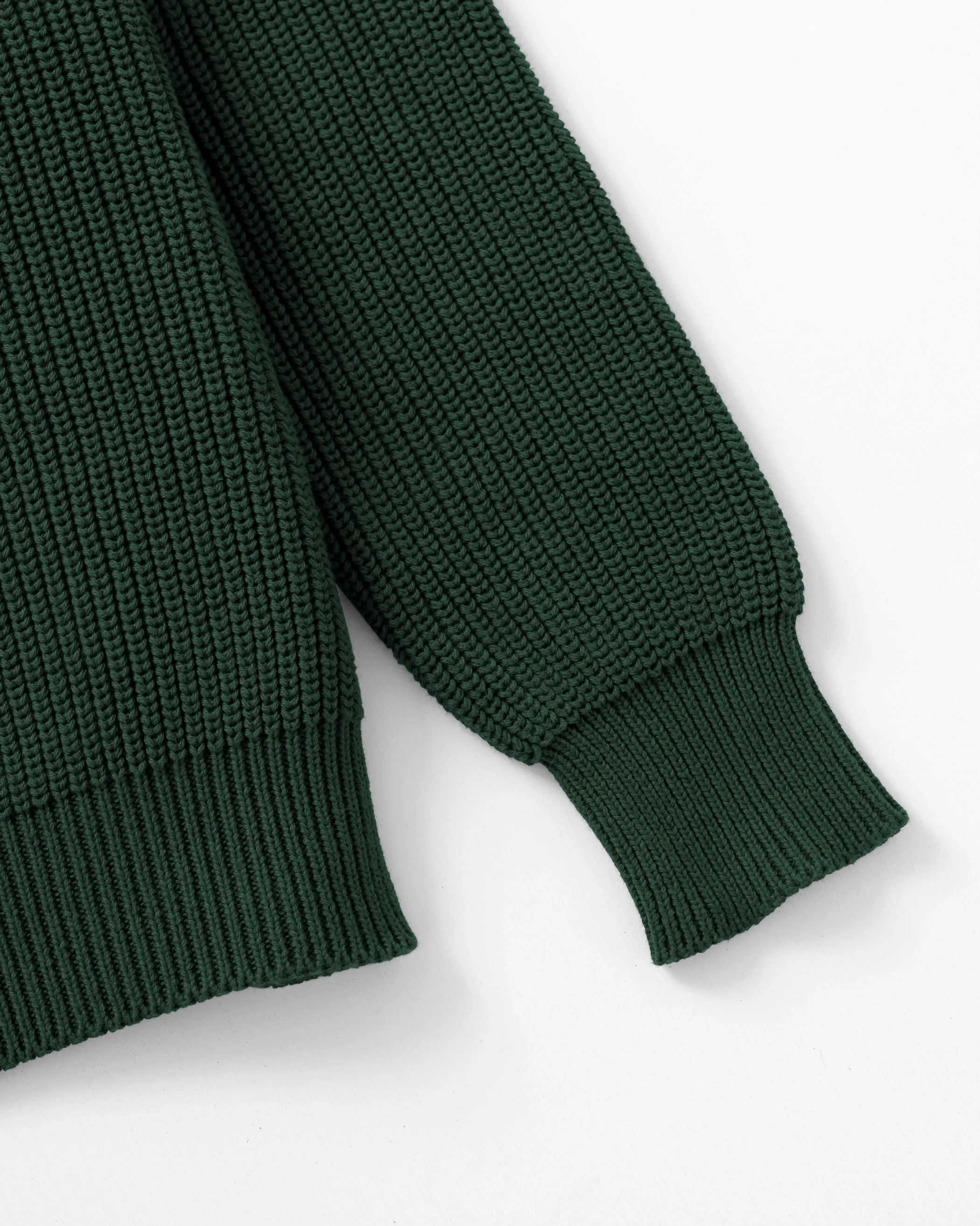 Cotton Knit Sweater Evergreen - Unisex