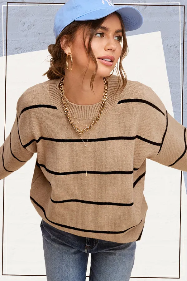 Crew Neck Loose Fit Sweater