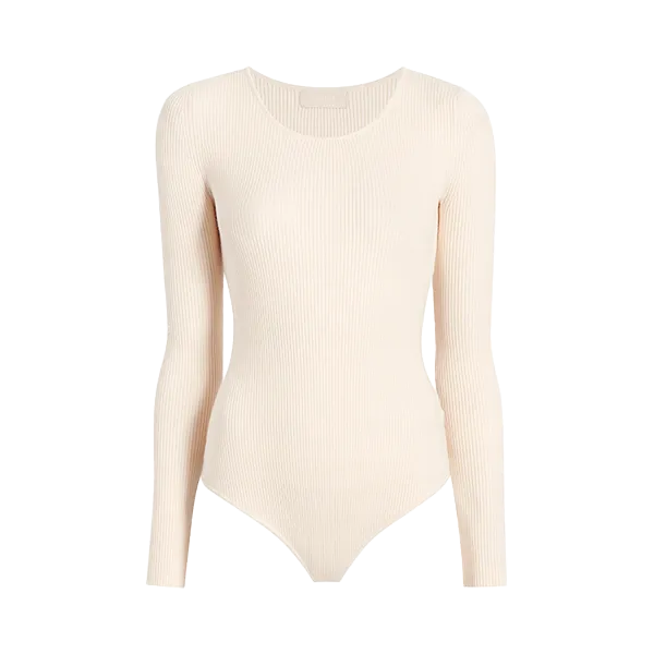 Crewneck Sweater Bodysuit | Bone