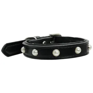 Dan & Sam - Vegan Leather Dog Collar (Black Pearl)