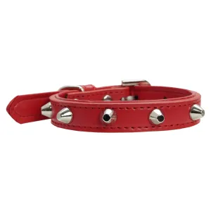 Dan & Sam - Vegan Leather Dog Collar (Red Spike)