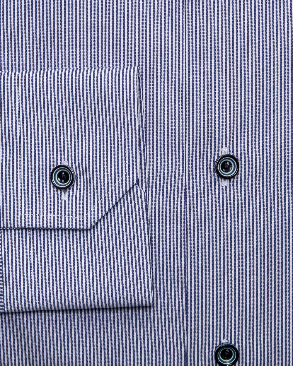 Dark Blue Thin Striped Dress Shirt