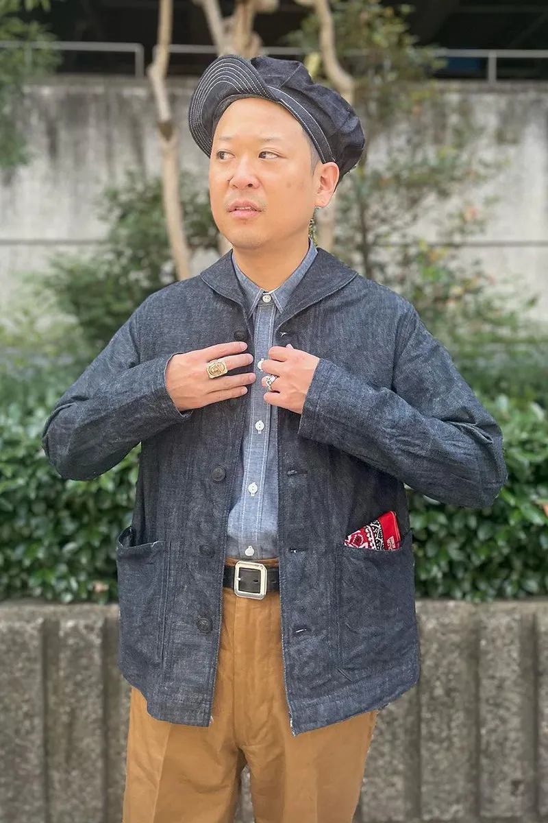 Denim Shawl Collar Jacket