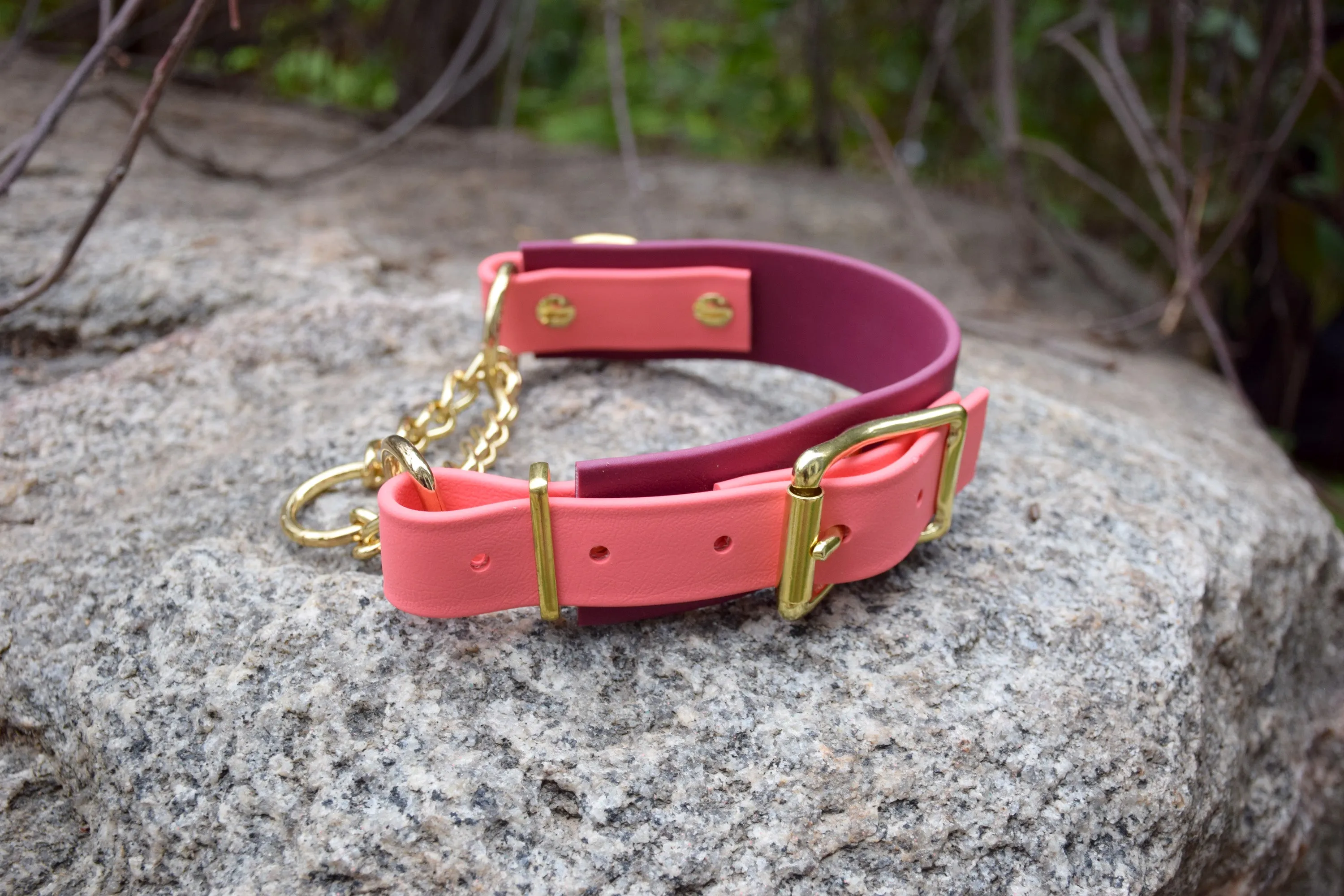 Design Your Own - The Hornburg BT Collar, Adjustable Heavy Duty Wide Biothane Martingale Dog Collar