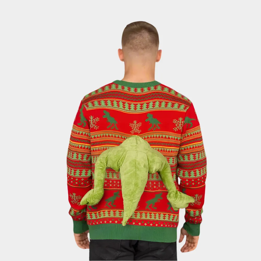 Dino Claus Ugly Sweater – Unleash the Holiday Beast!