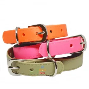 Dog Collar Small Pink, Orange & Beige