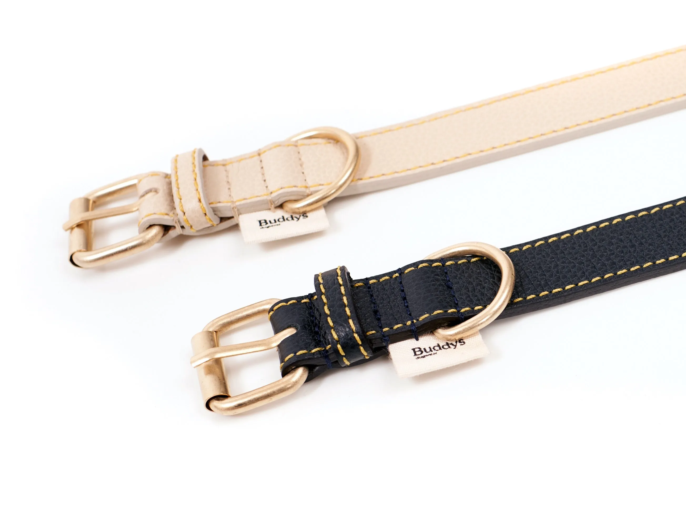 Dog Leather Collar: Sir Chuck Azul