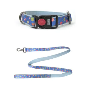 Donuts Denim Dog Collar & Leash Combo