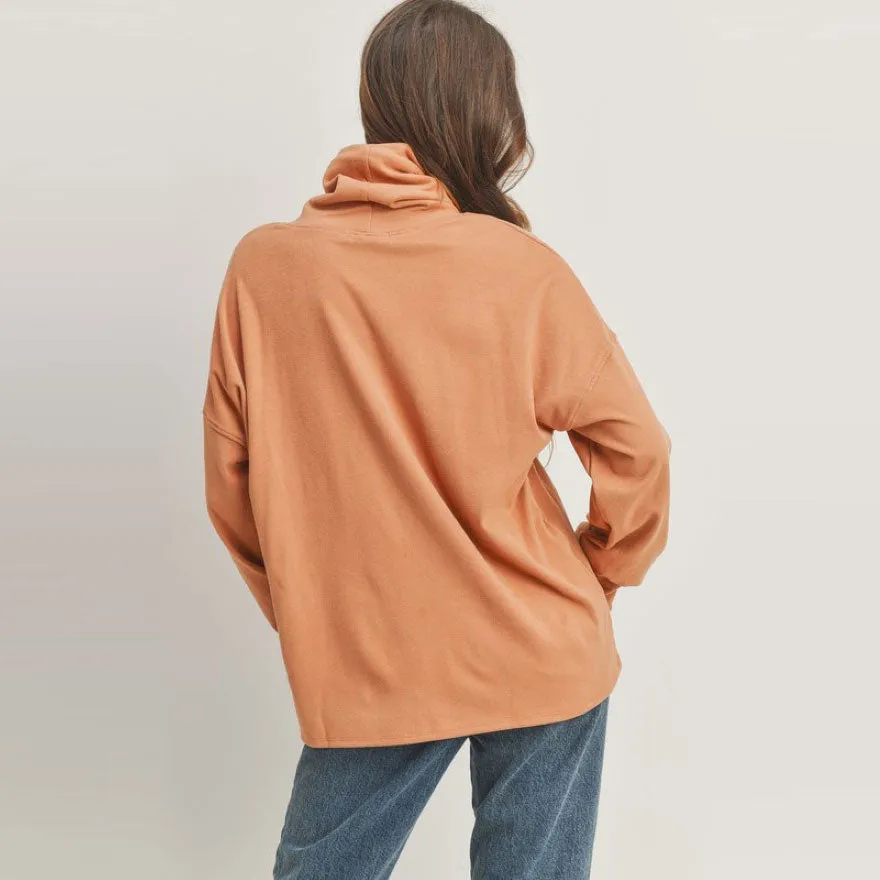 Drawstring Turtleneck Sweater