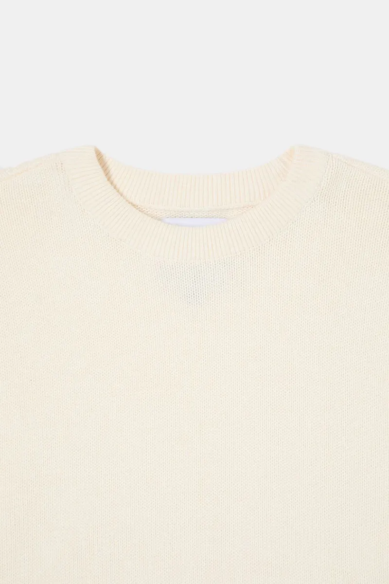 Edwin Union Knitted Sweatshirt (Off White)