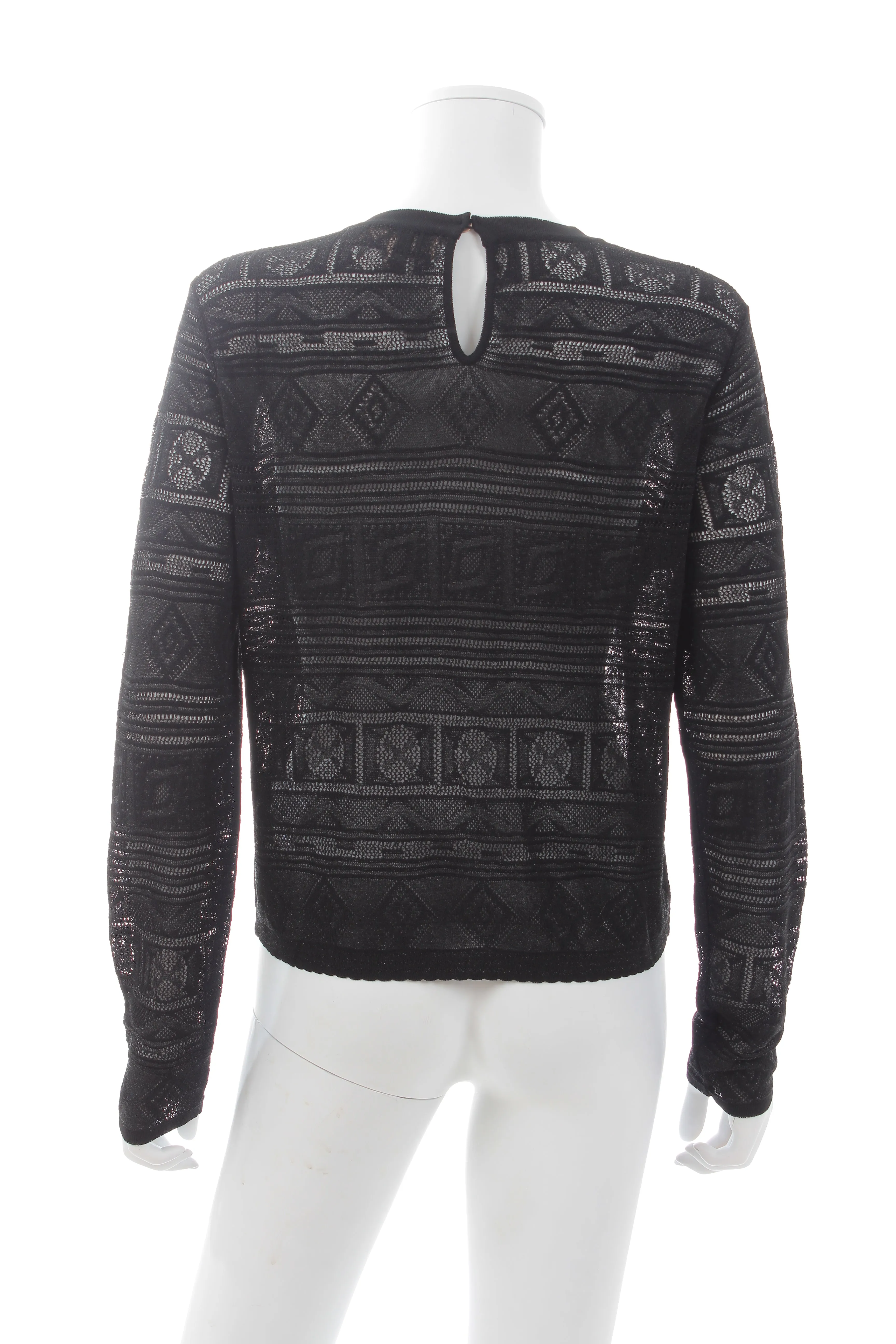 Emilio Pucci Metallic Crochet-Knit Sweater