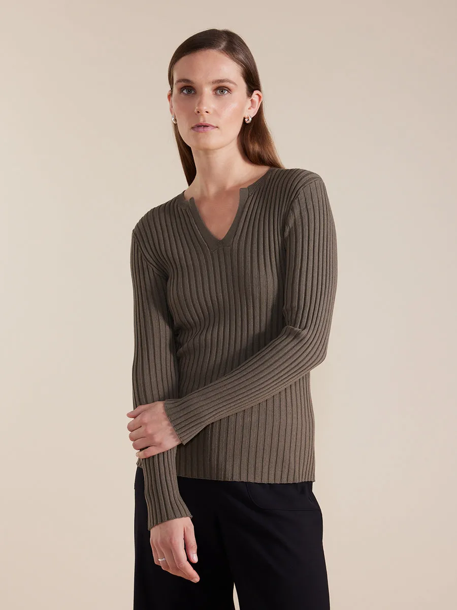 Essential Rib Knit Henley