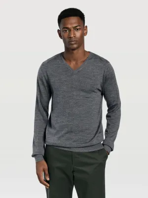 Extra fine merino wool v-neck sweater