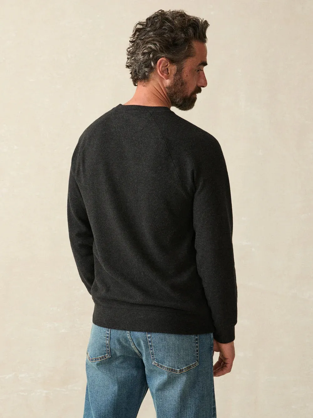 Faherty Legend Sweater - Heathered Black