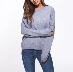 Fashion Lazy Wind Round Neck Knitting Sweaters