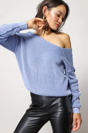 FAVORITE OFF SHOULDER RIBBED SWEATER