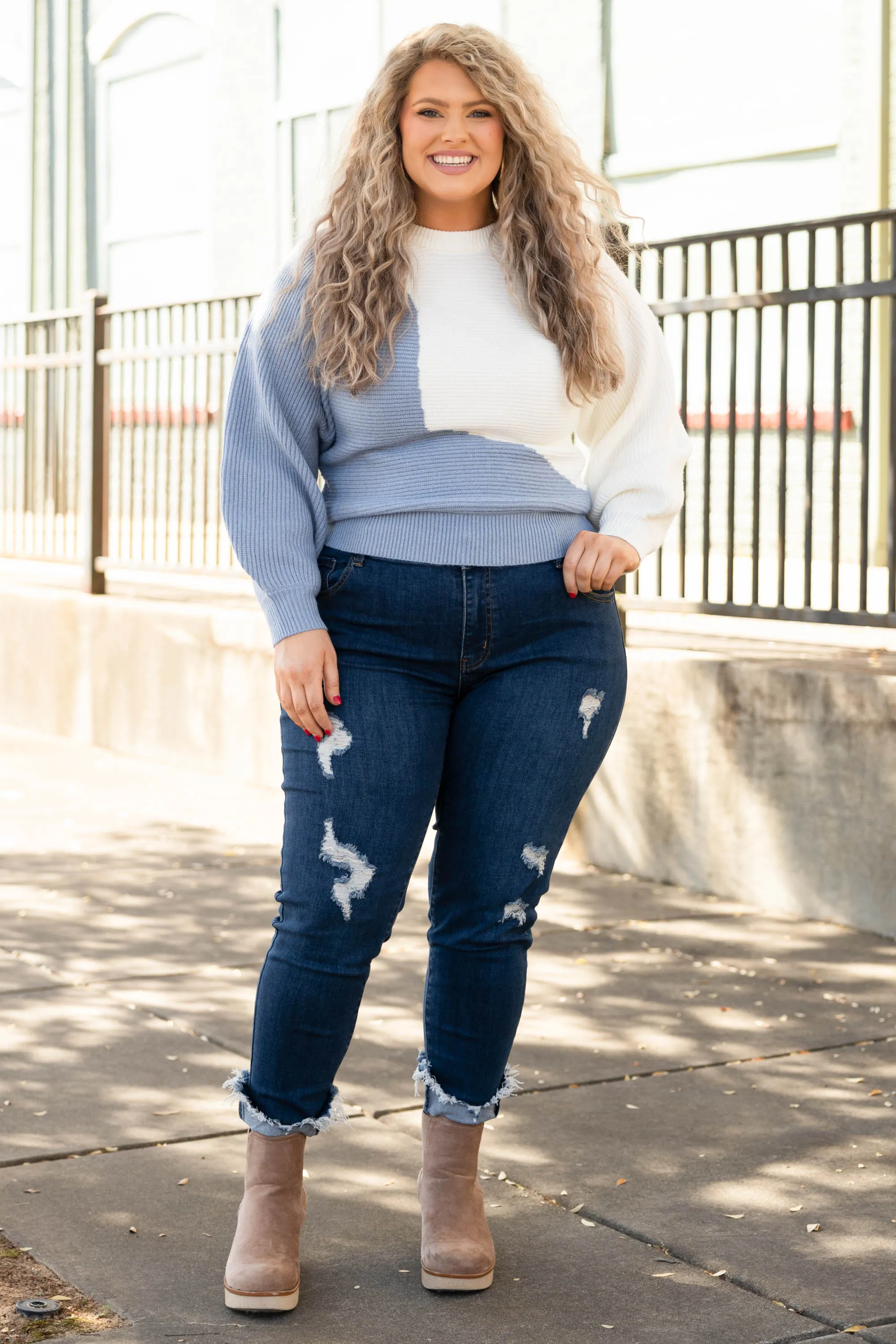 Fearless Beauty Sweater, Blue