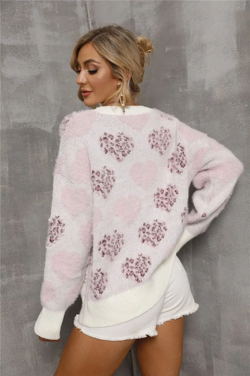 Fierce Love Leopard Heart Sweater