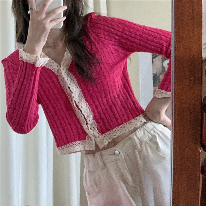 First Love Lace Knit Cardigan