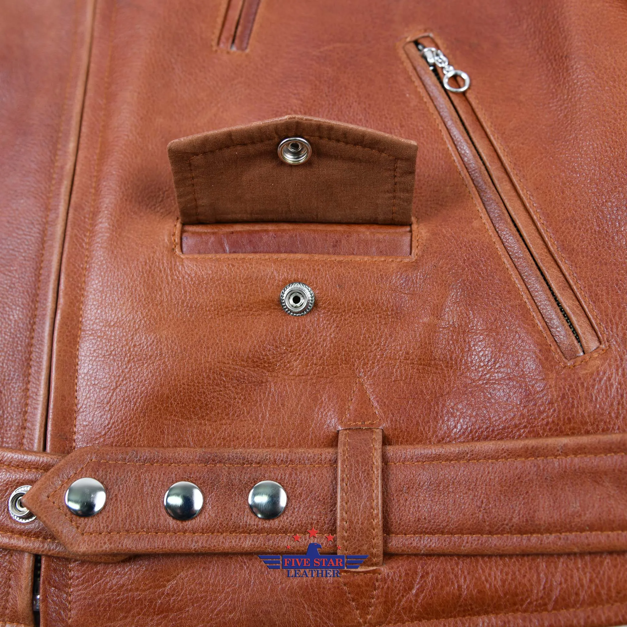 FiveStar Leather 1950's REBEL Jacket Visky Horsehide leather