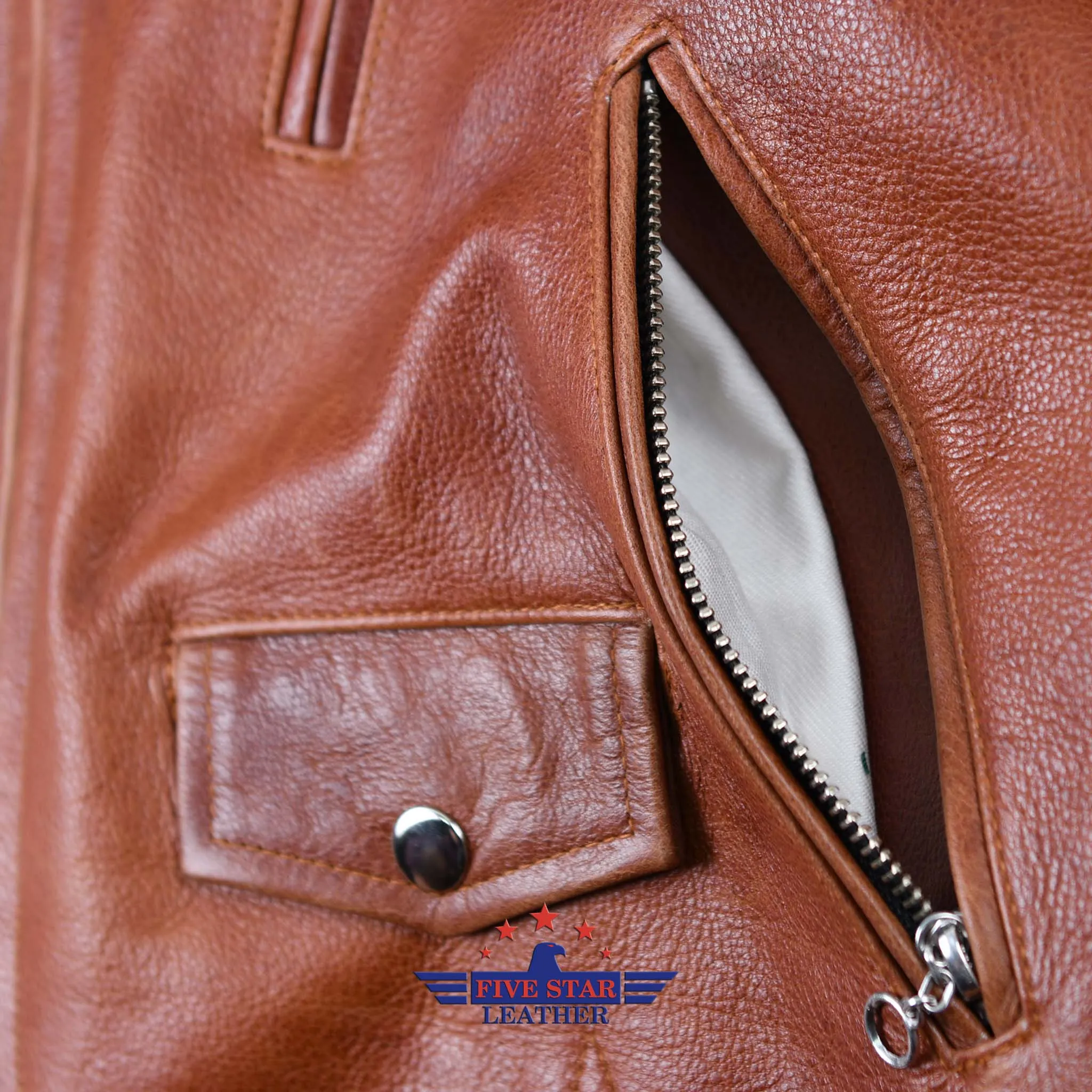 FiveStar Leather 1950's REBEL Jacket Visky Horsehide leather