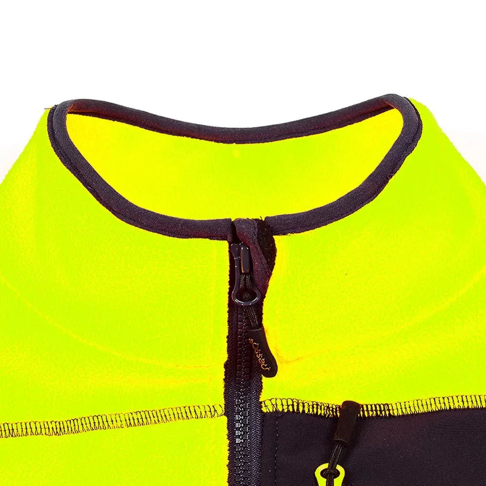 FL02G, ZIP THROUGH FLEECE SWEATER PESSO, YELLOW