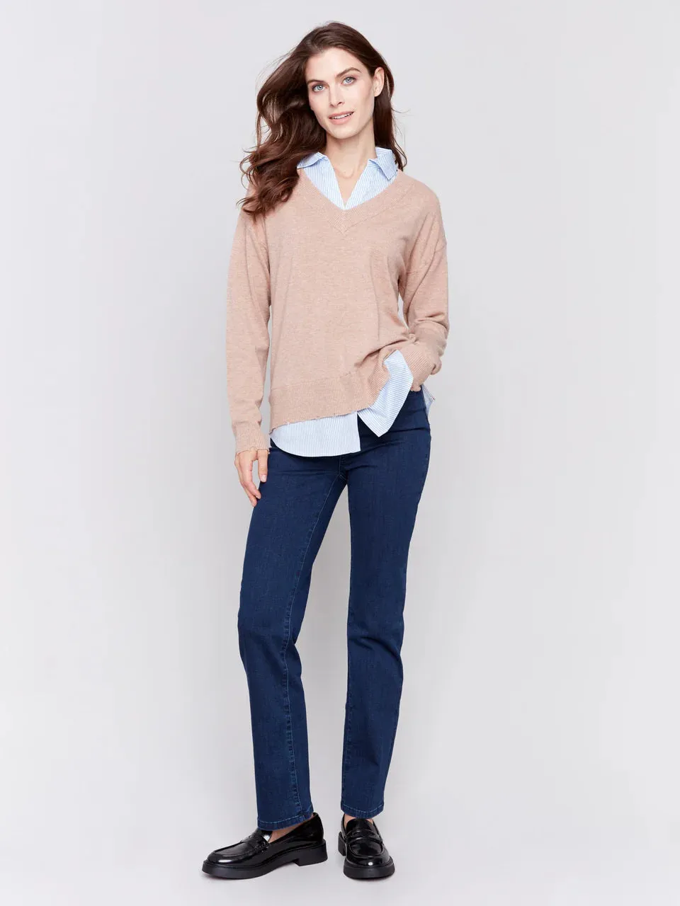 Fooler Sweater - Navy or Caramel