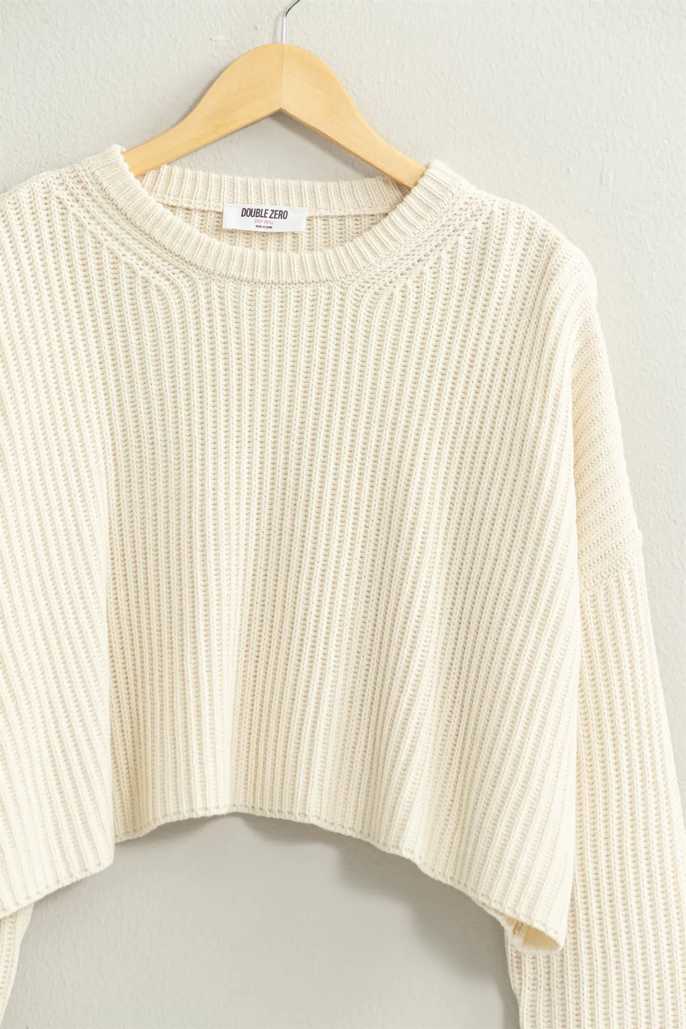 Freshly Minted cropped knit sweater top