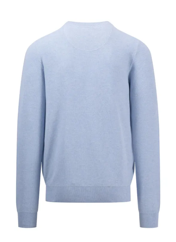 Fynch Hatton - O-Neck Structure Sweater, Summer Breeze