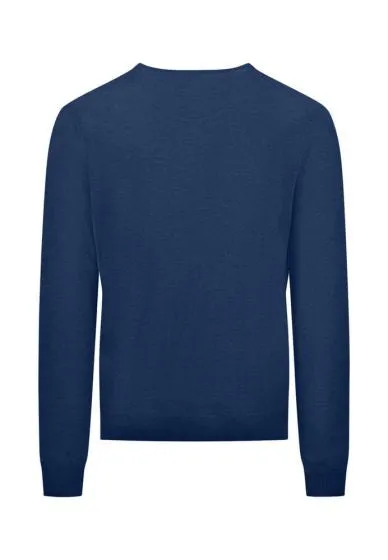 Fynch Hatton - V-Neck Sweater, Night Blue