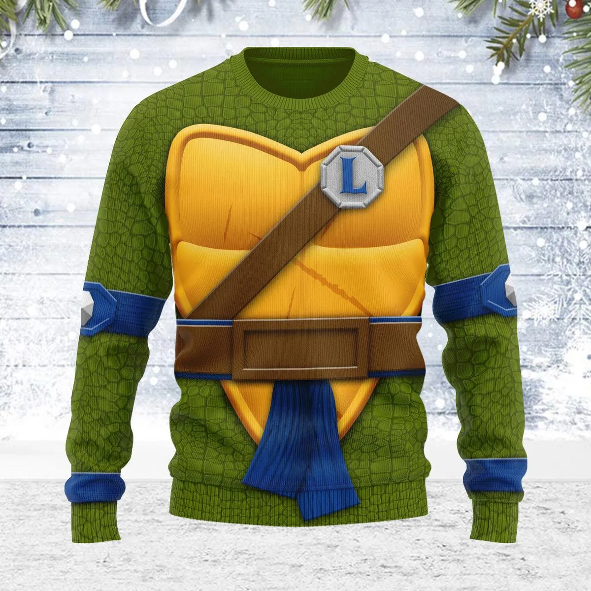 Gearhomie Merry Christmas Leonardo Unisex Wool Sweater