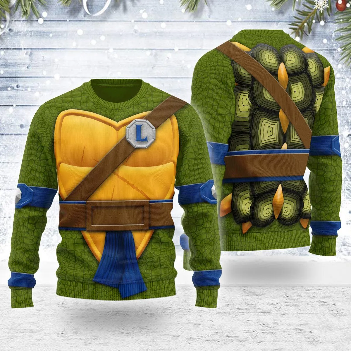 Gearhomie Merry Christmas Leonardo Unisex Wool Sweater